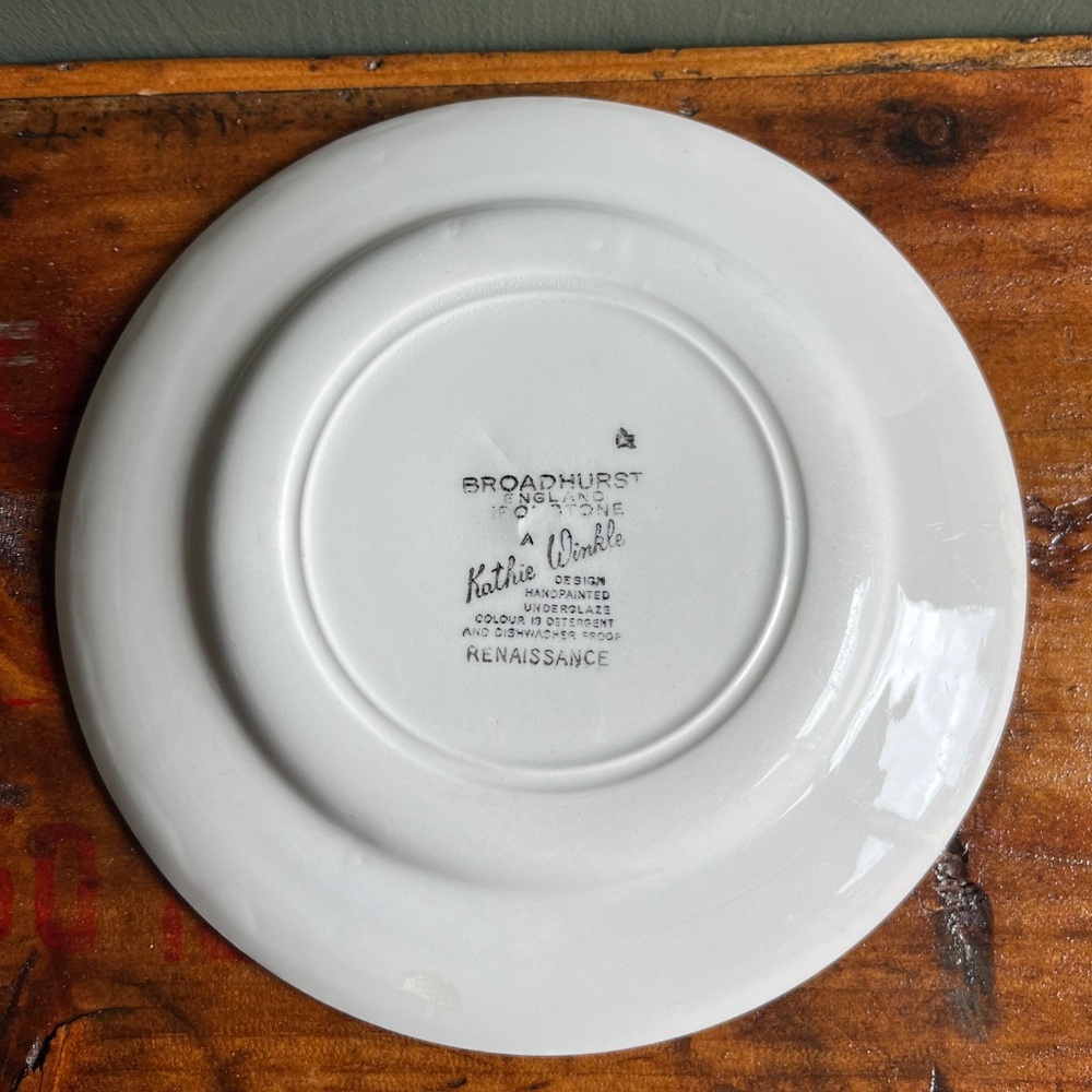 Vintage Kathie Winkle Ironstone Renaissance Side Plate - Picture 4 of 6